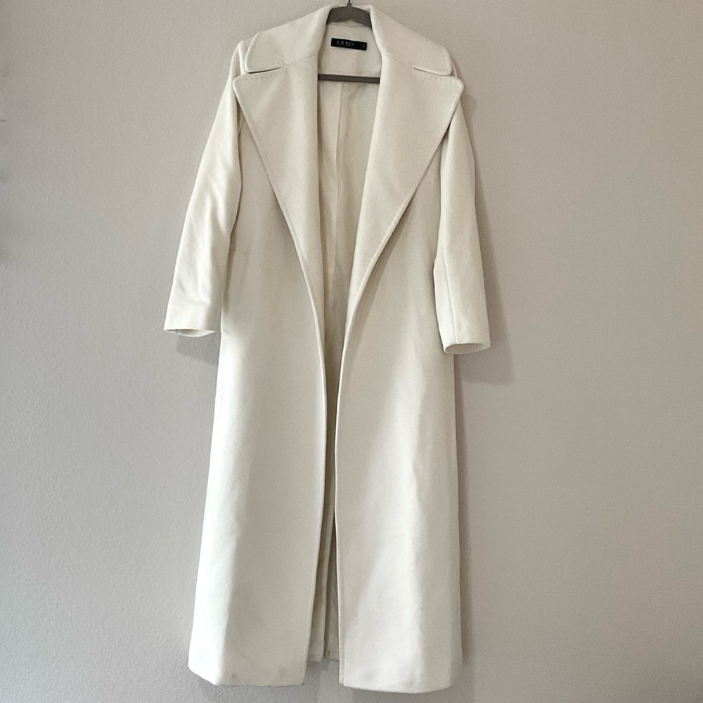 Ralph Lauren Off-White Long Trench Coat